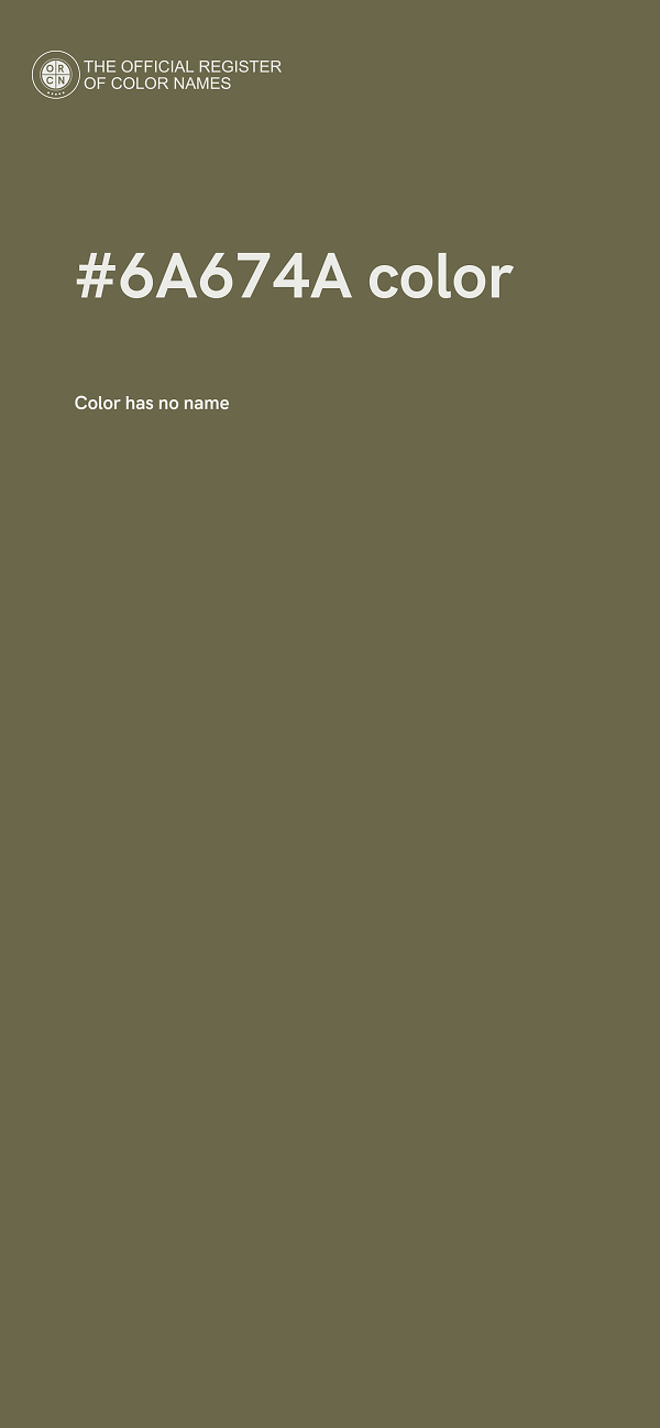 #6A674A color image