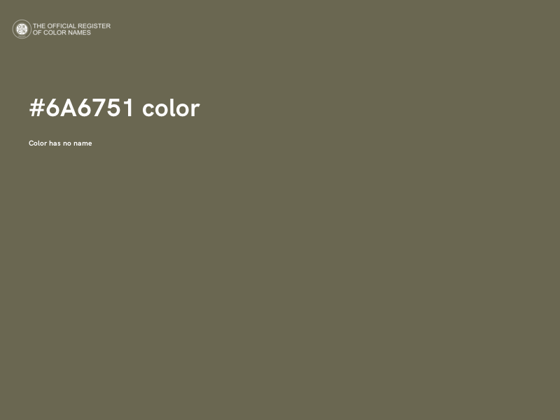#6A6751 color image