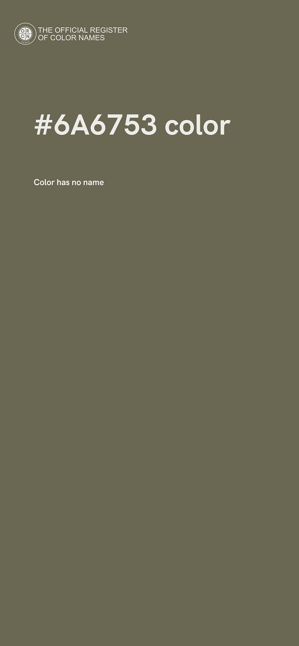 #6A6753 color image