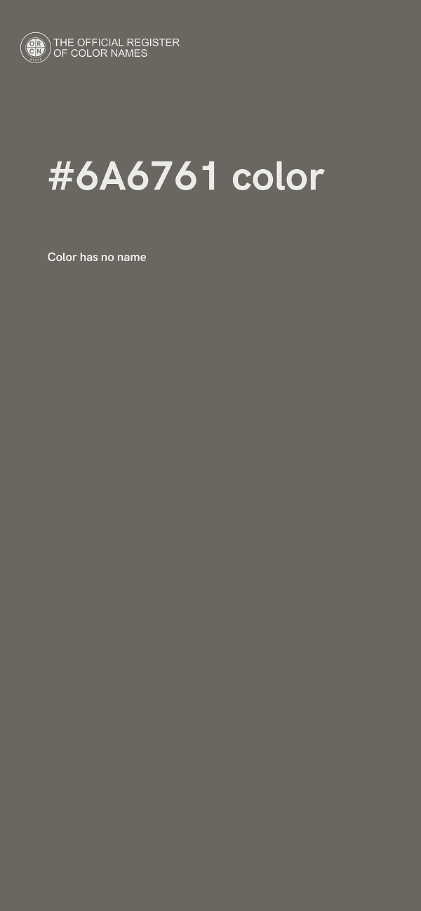 #6A6761 color image