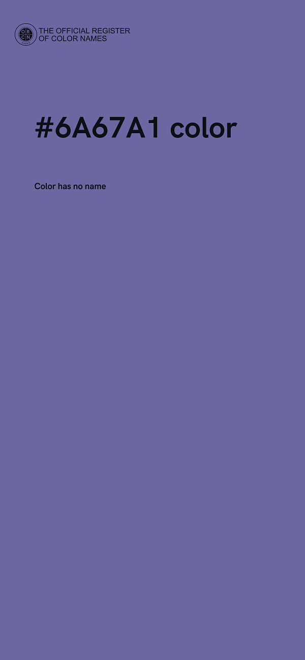 #6A67A1 color image