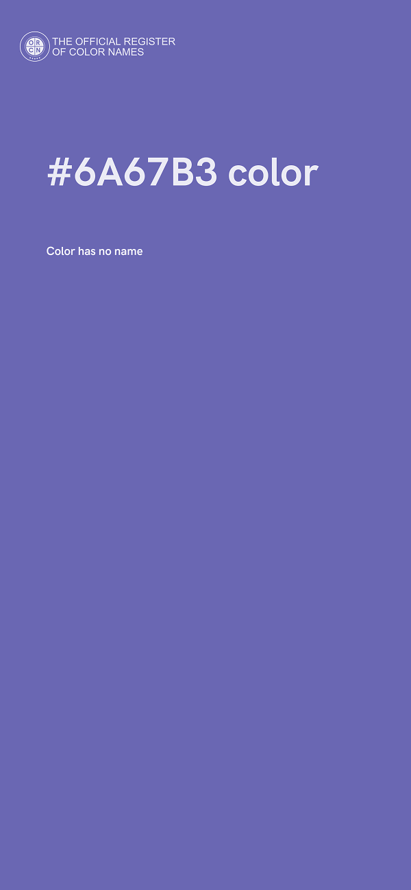 #6A67B3 color image