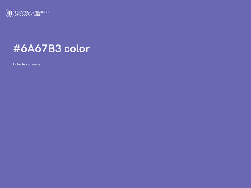 #6A67B3 color image
