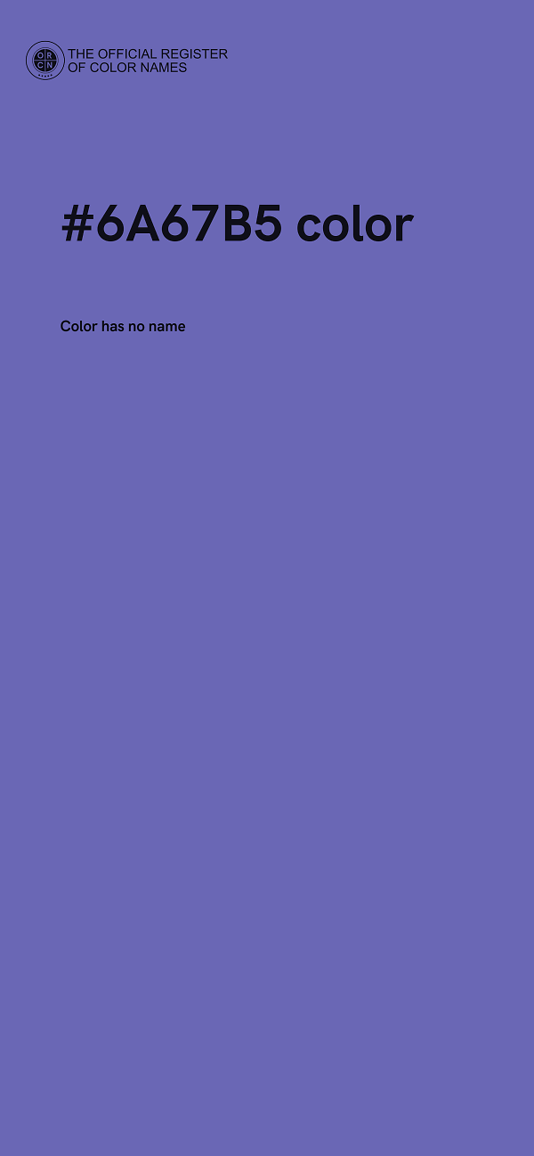 #6A67B5 color image