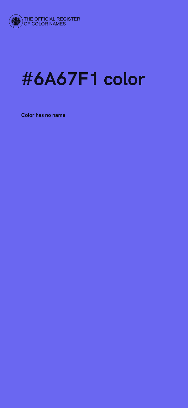 #6A67F1 color image