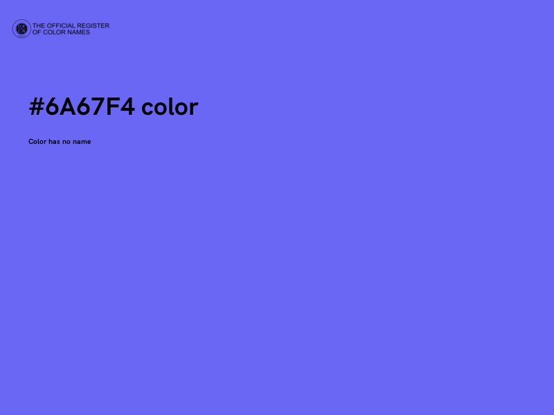#6A67F4 color image
