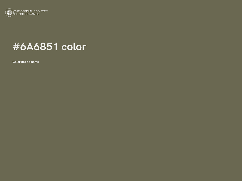 #6A6851 color image