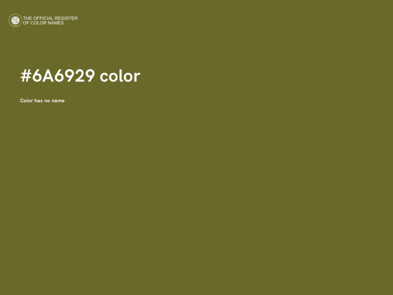 #6A6929 color image