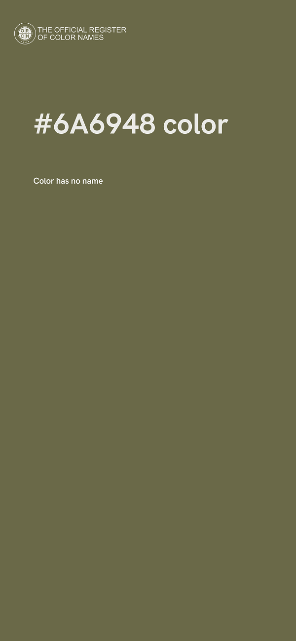 #6A6948 color image