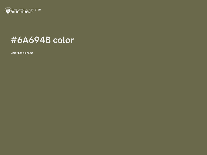 #6A694B color image