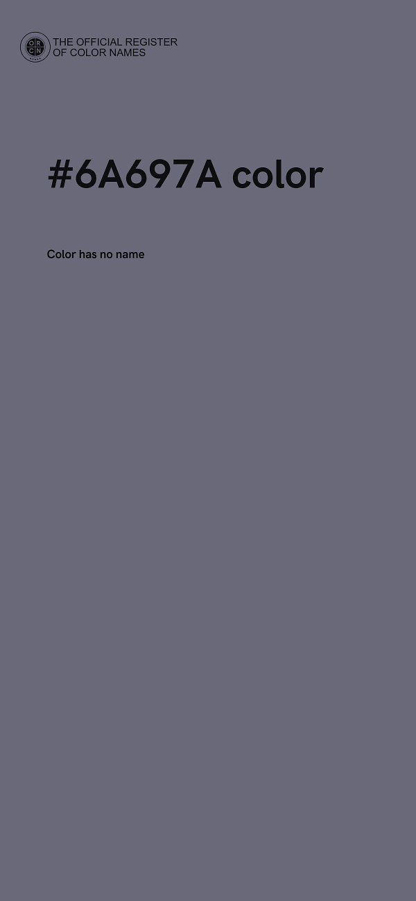 #6A697A color image