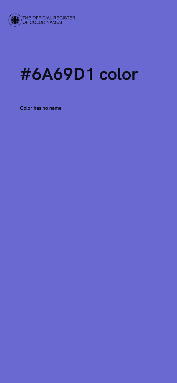 #6A69D1 color image