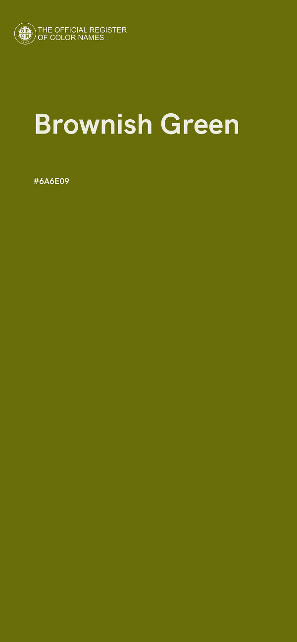 #6A6E09 - Brownish Green color image