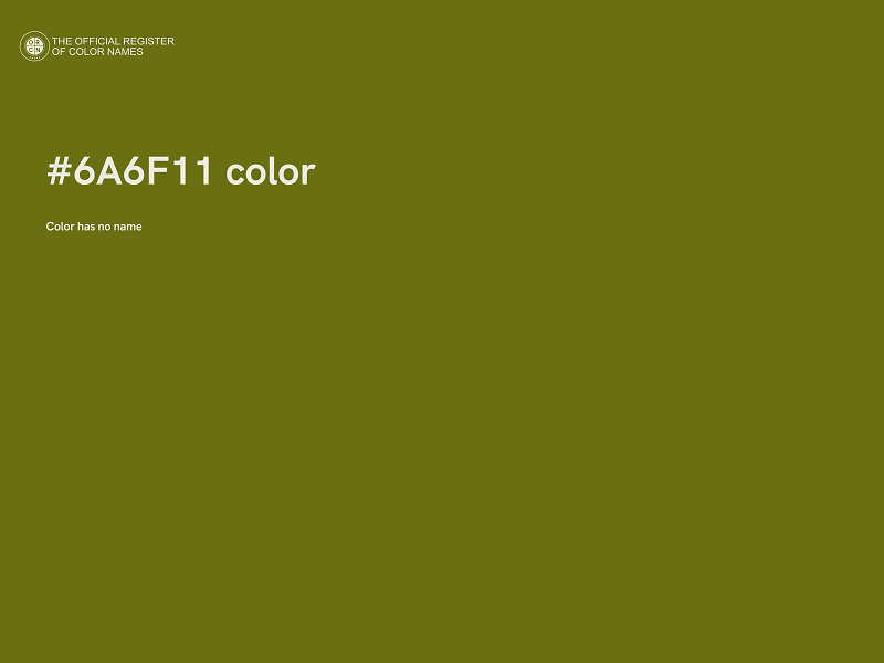 #6A6F11 color image