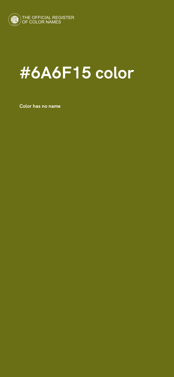 #6A6F15 color image
