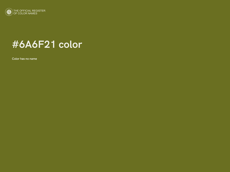 #6A6F21 color image