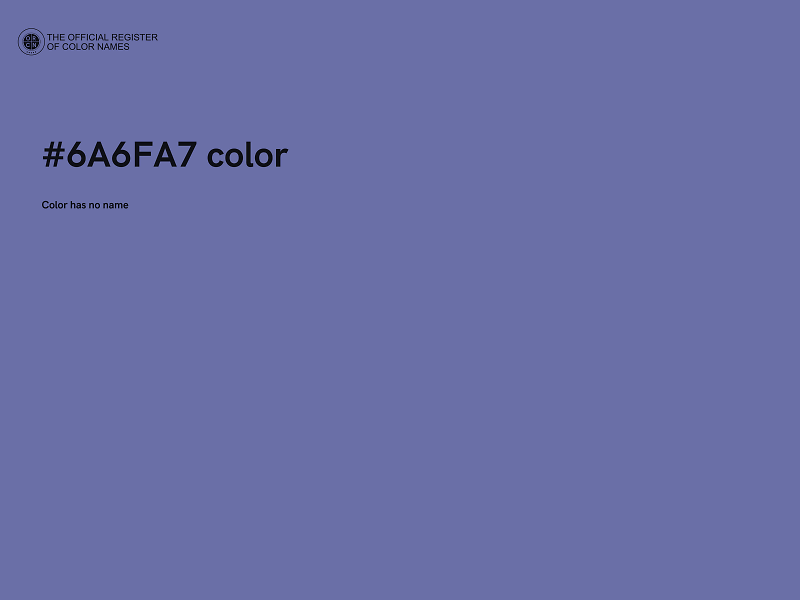 #6A6FA7 color image