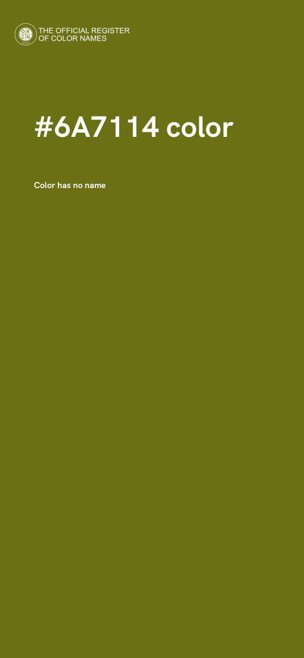 #6A7114 color image