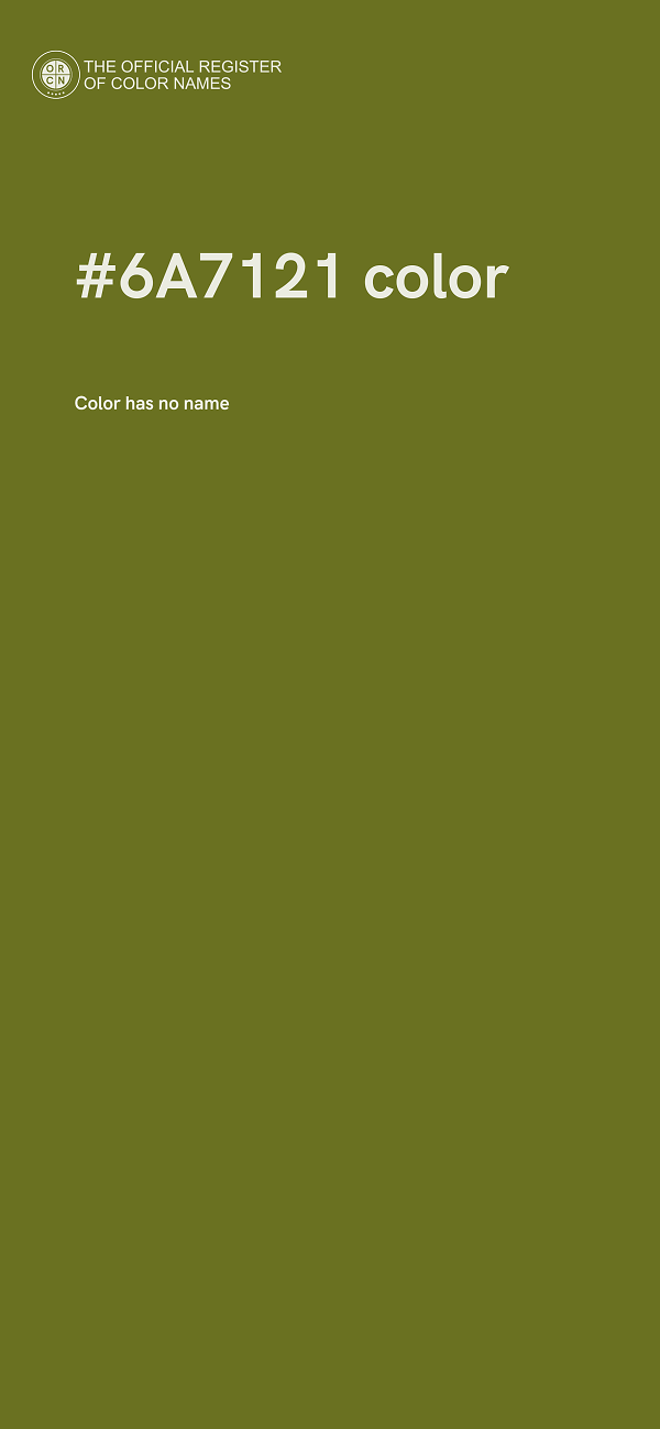 #6A7121 color image