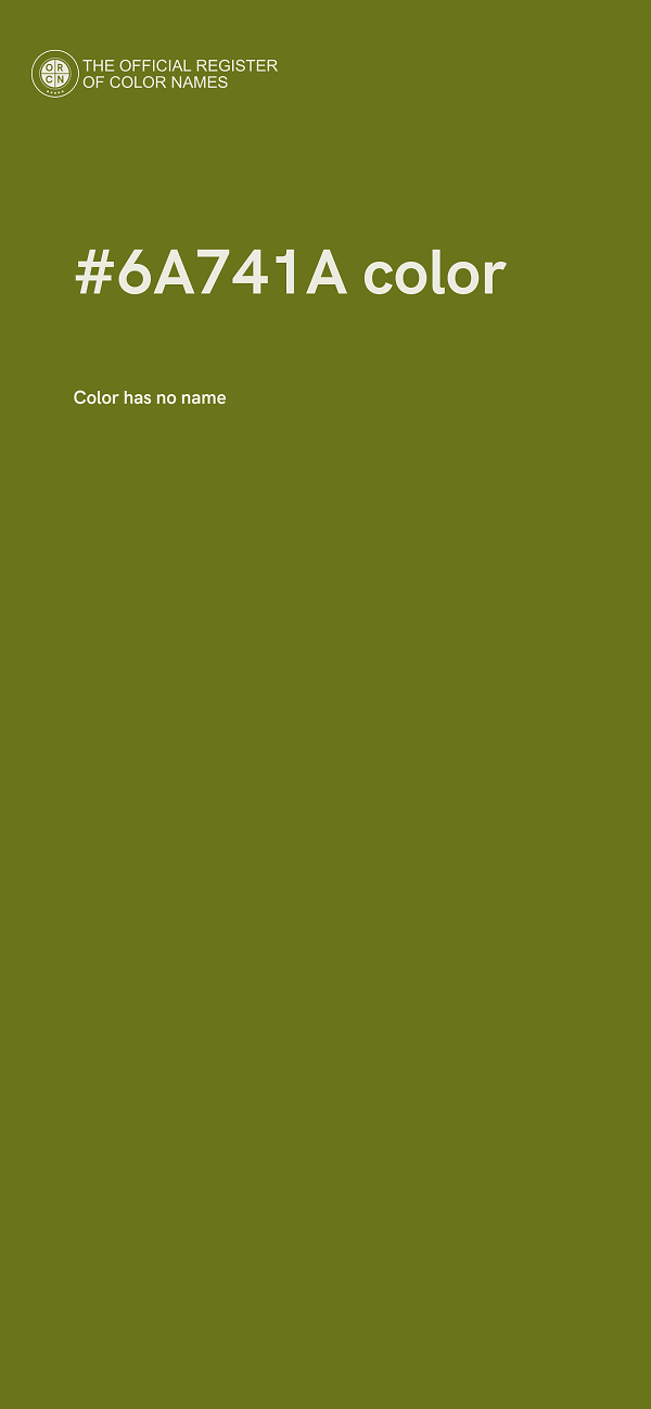 #6A741A color image