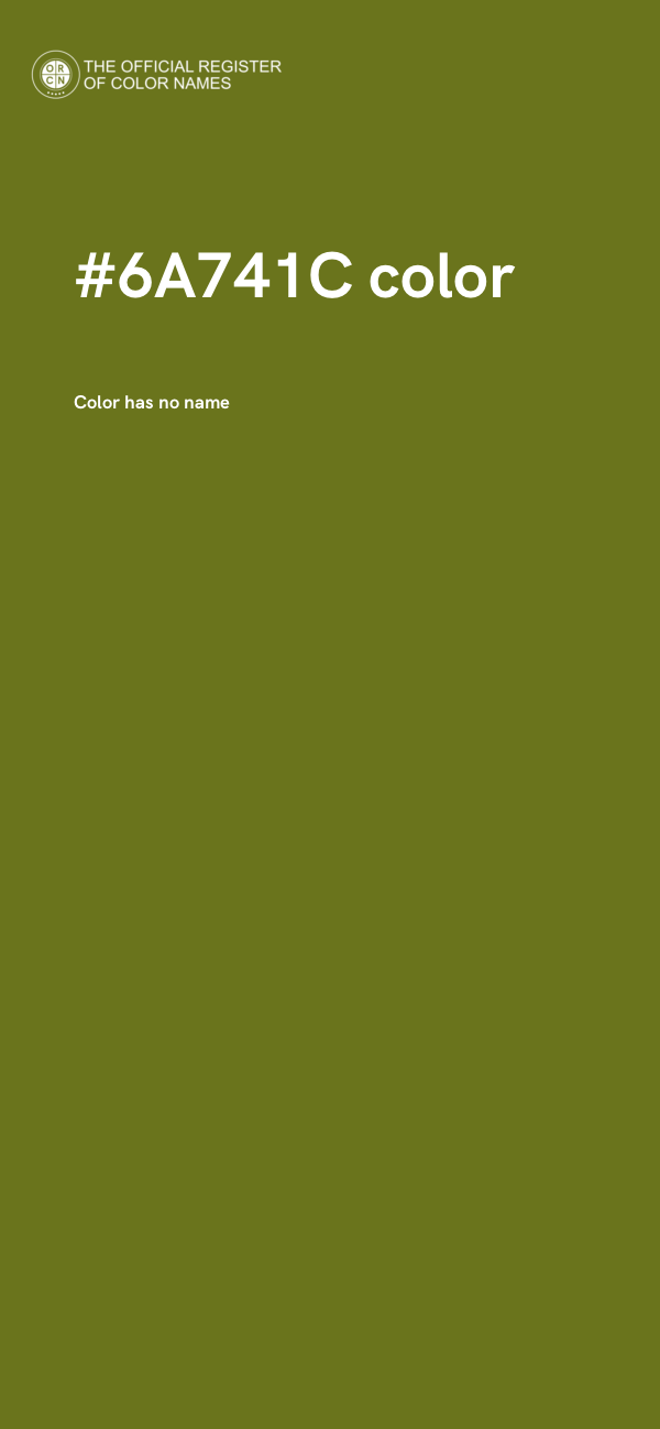 #6A741C color image