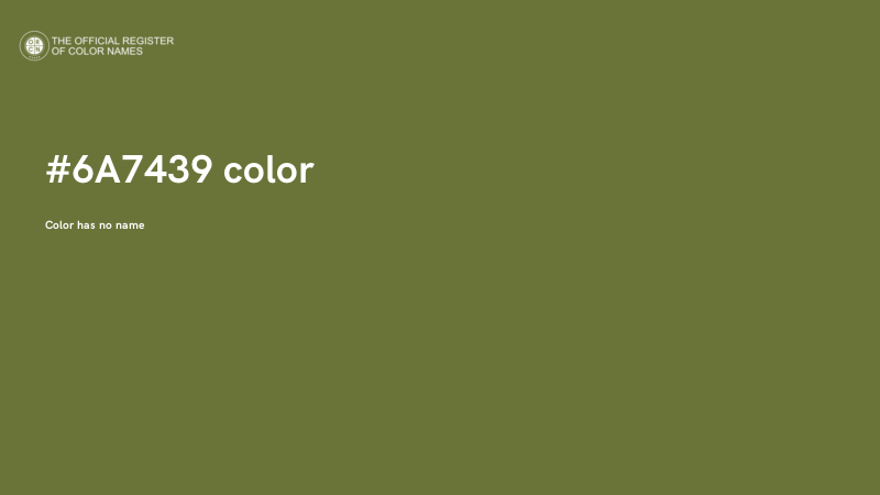 #6A7439 color image