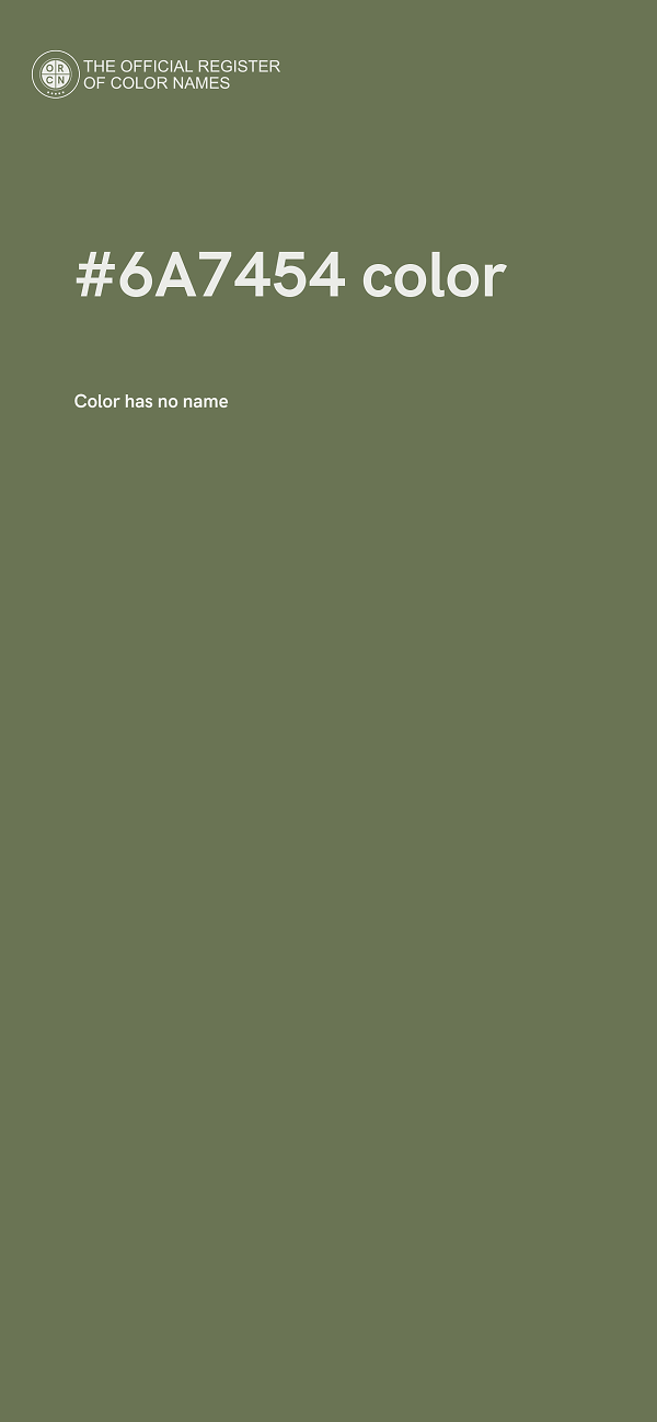 #6A7454 color image
