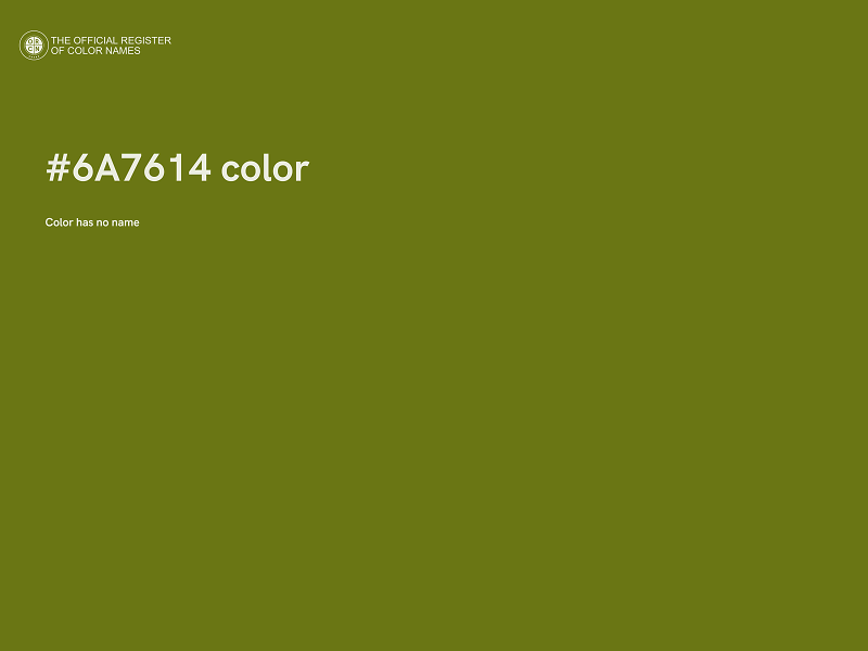 #6A7614 color image