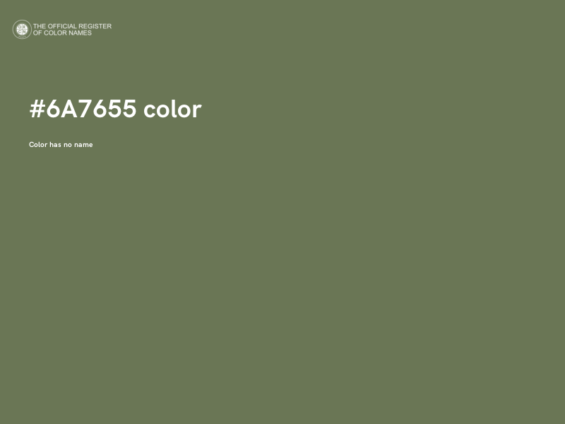 #6A7655 color image