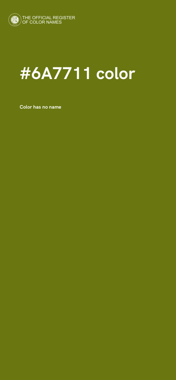 #6A7711 color image