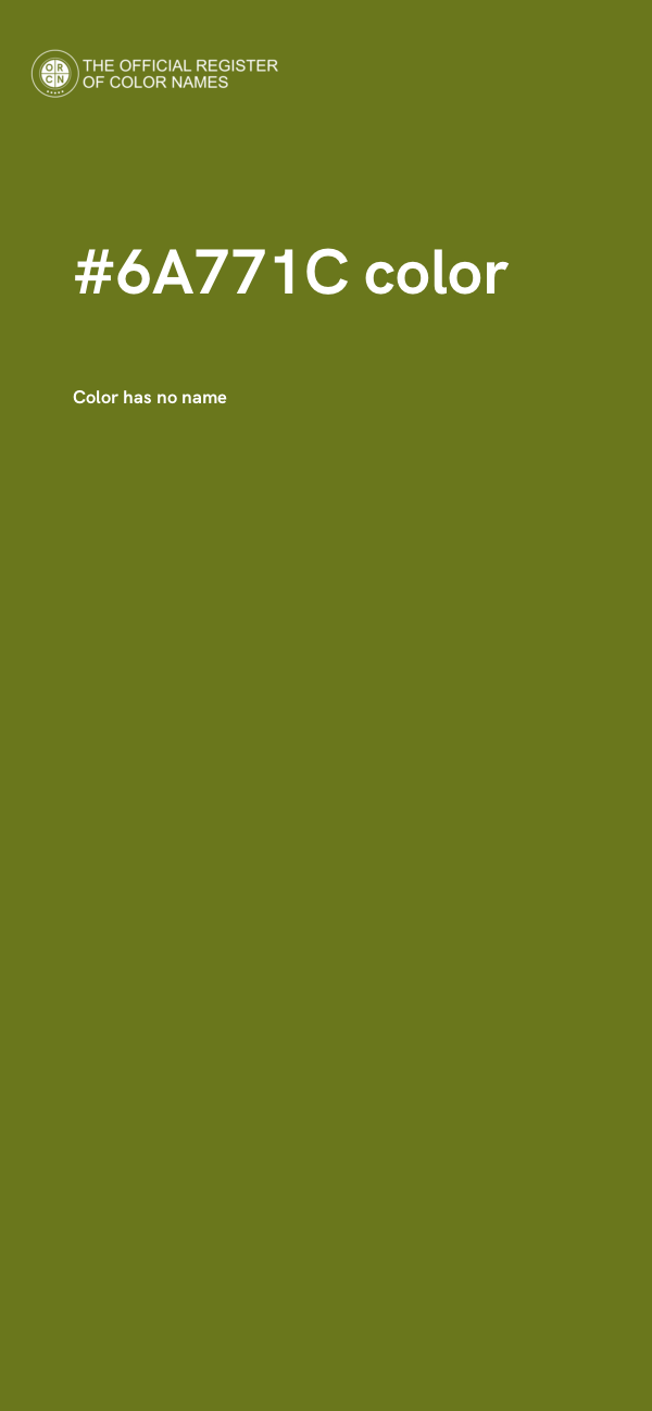 #6A771C color image