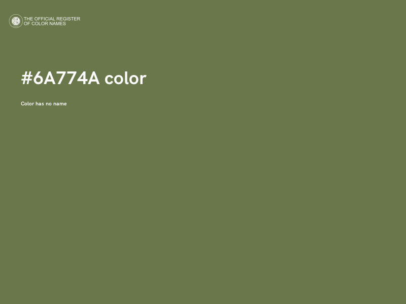 #6A774A color image