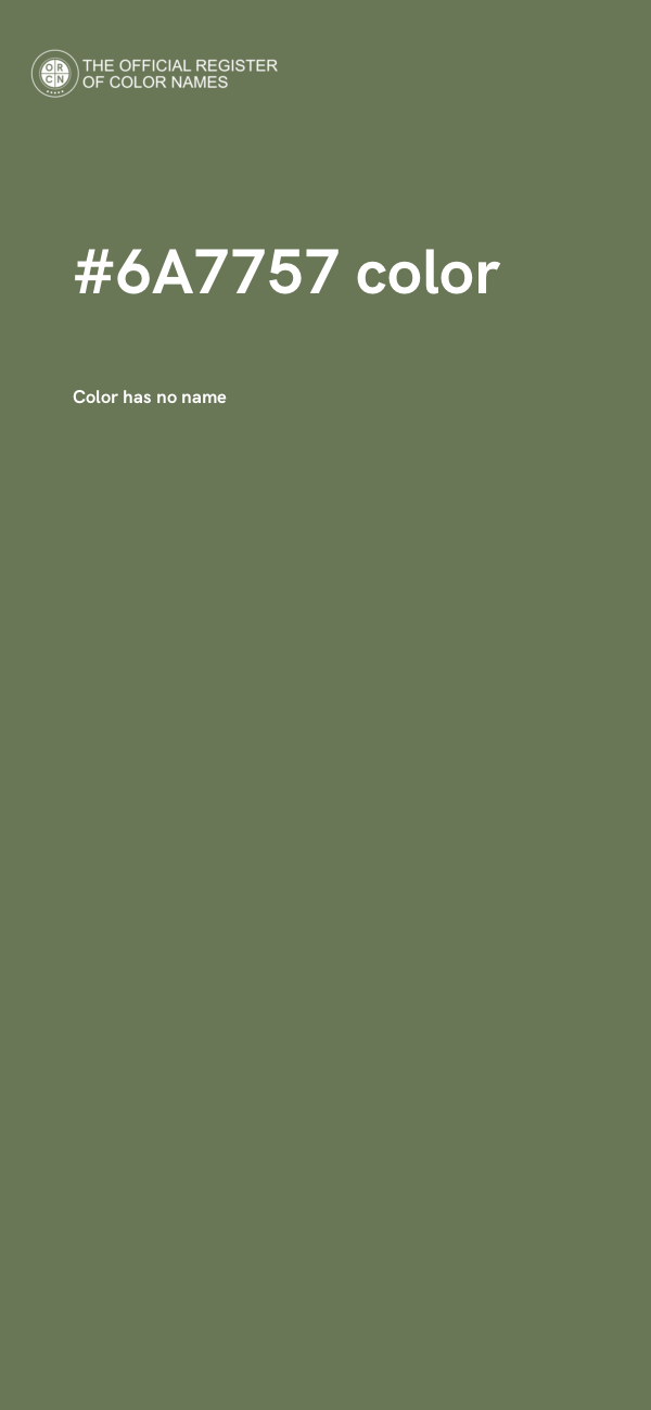 #6A7757 color image