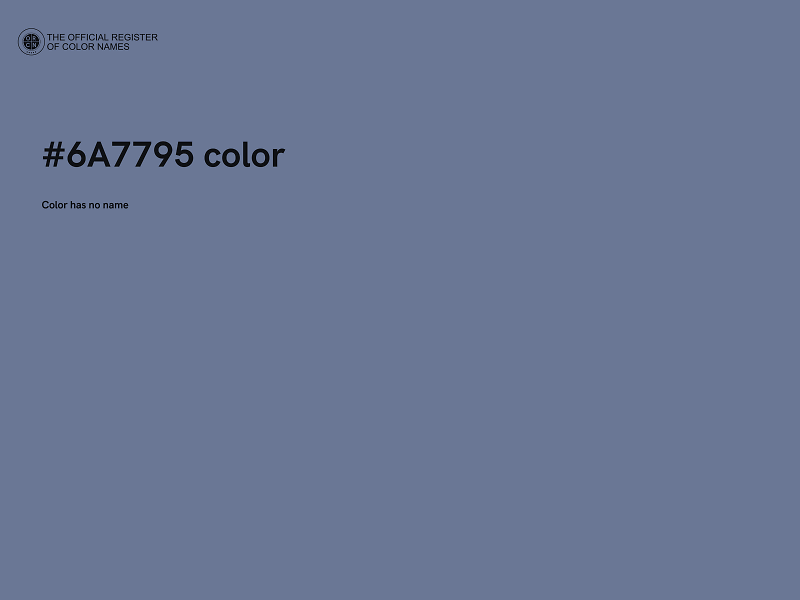 #6A7795 color image