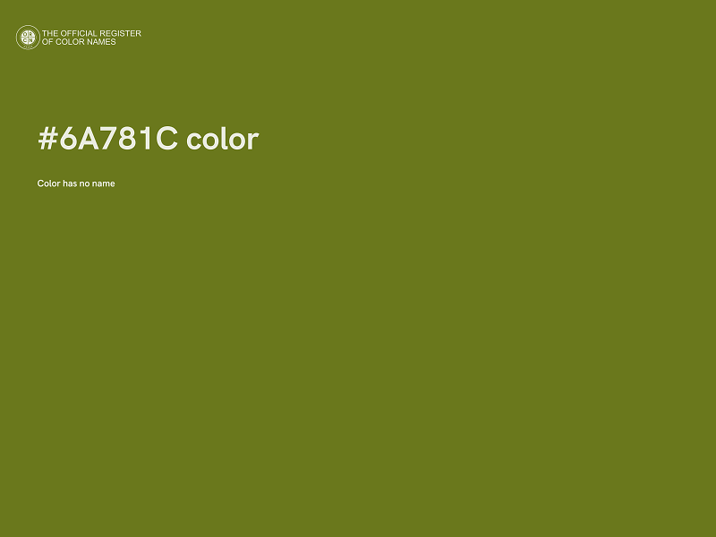#6A781C color image