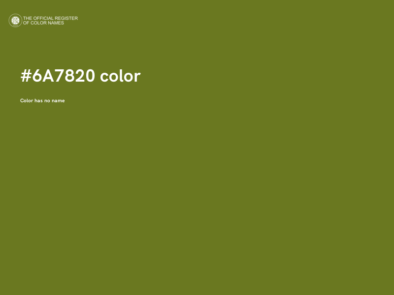 #6A7820 color image