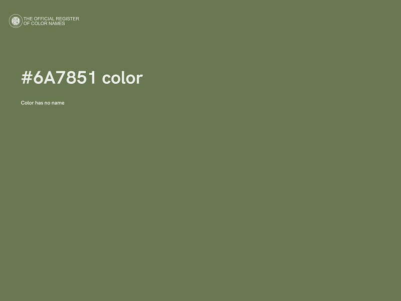 #6A7851 color image