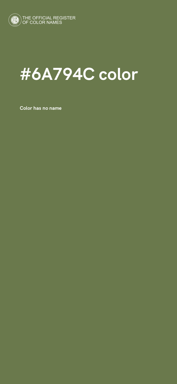 #6A794C color image
