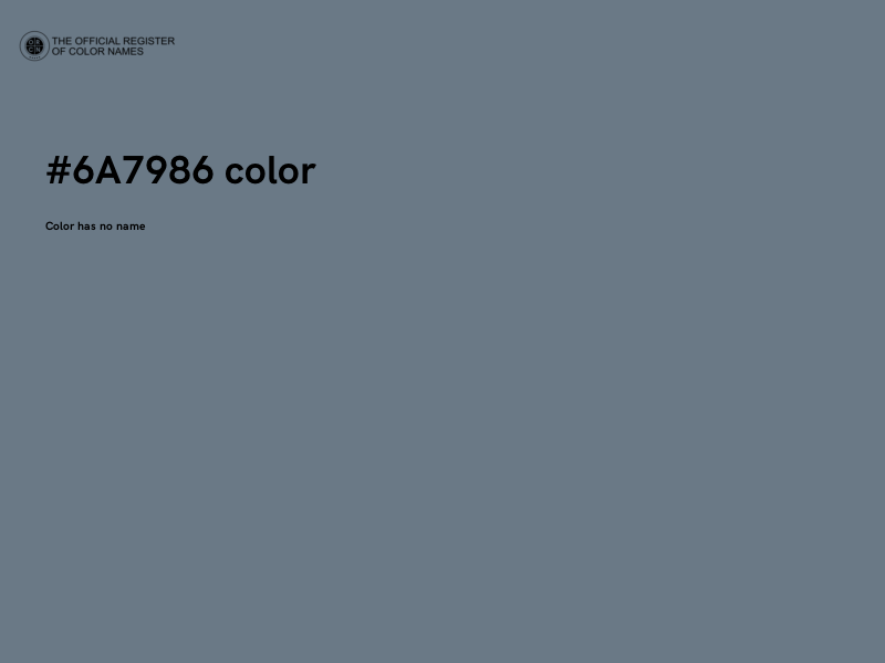 #6A7986 color image