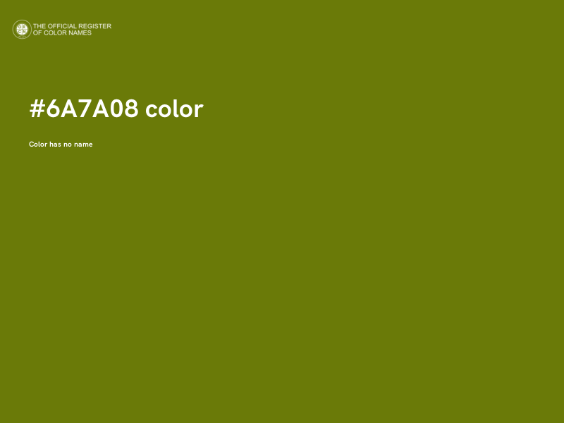 #6A7A08 color image