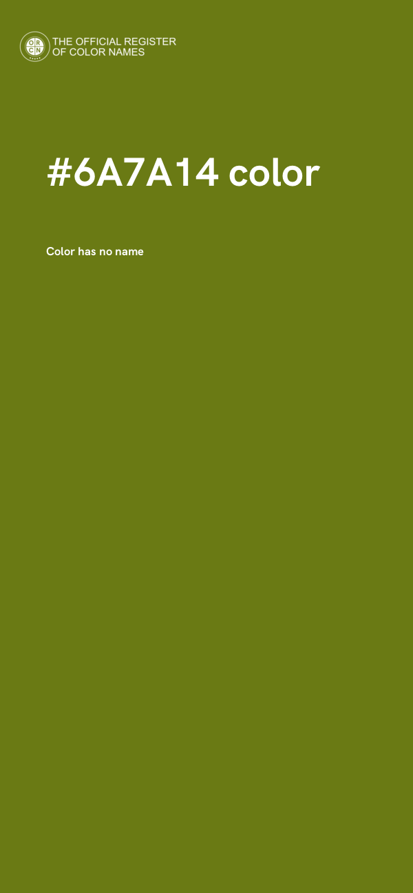 #6A7A14 color image