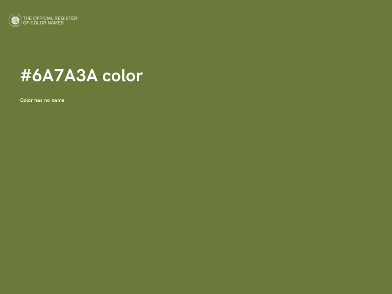 #6A7A3A color image