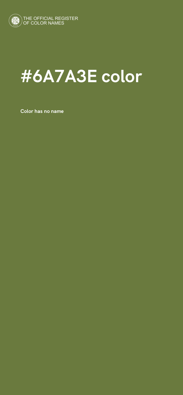 #6A7A3E color image