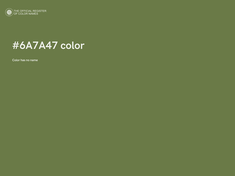 #6A7A47 color image
