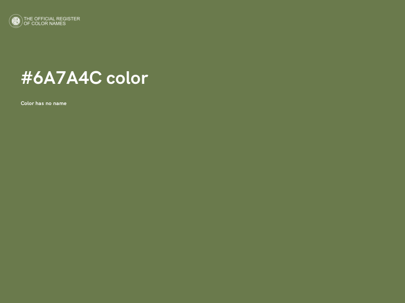 #6A7A4C color image