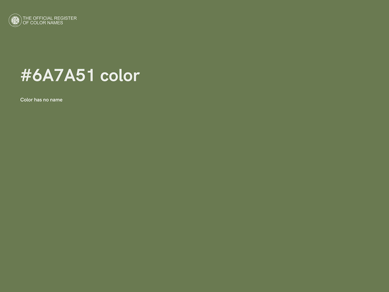 #6A7A51 color image