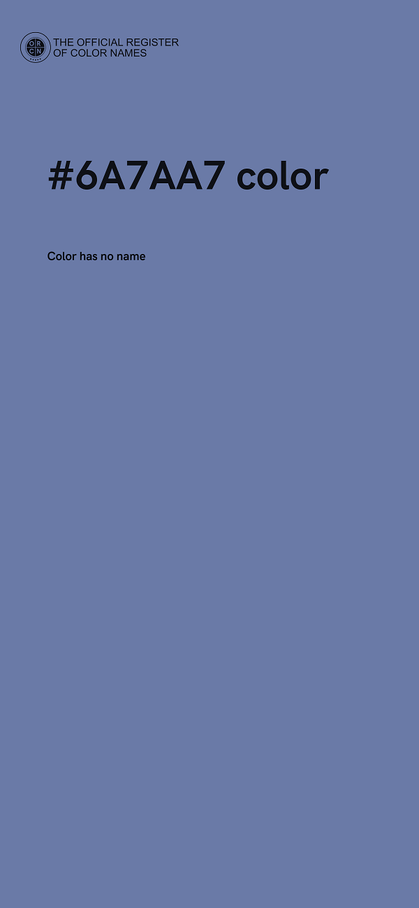 #6A7AA7 color image
