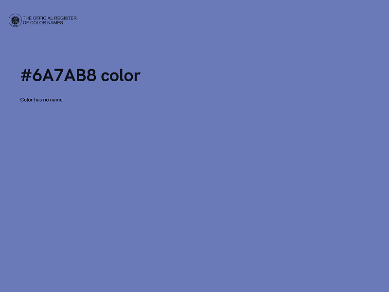 #6A7AB8 color image