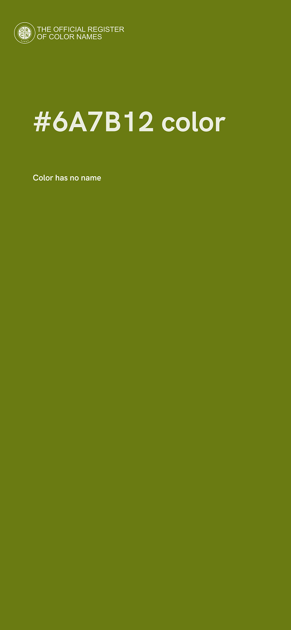 #6A7B12 color image