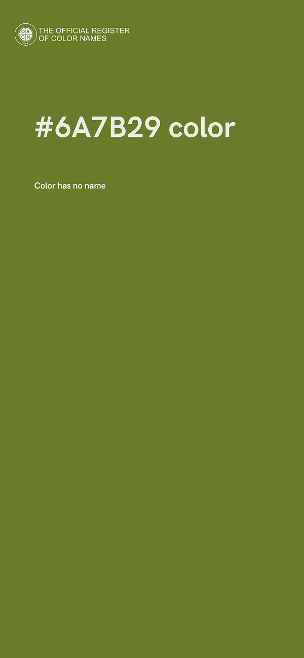 #6A7B29 color image